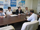 米軍艦の大さん橋岸壁使用許可の撤回を市長に申し入れ