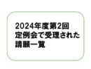 2024年度第2回定例会で受理された請願一覧