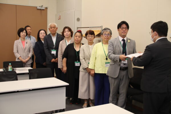 日米共同実動演習「キーン・ソード27」の中止を防衛省に申し入れ